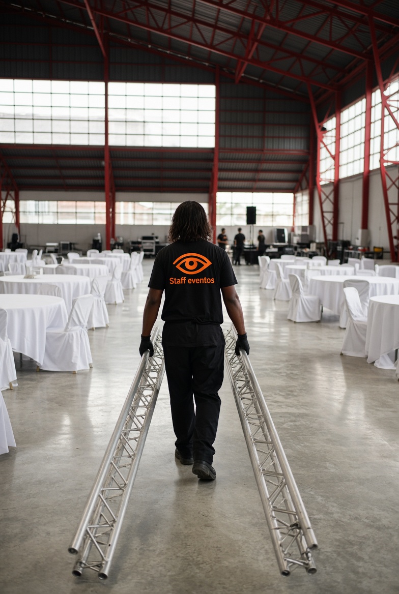 Event crew loading in truss