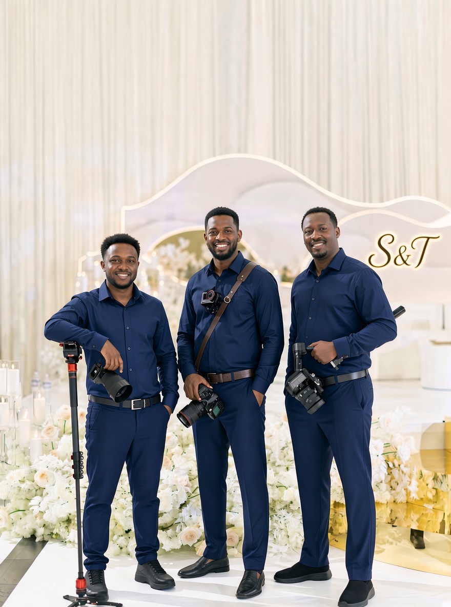Videography team at a wedding